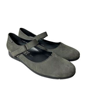 Mephisto Jenyfer Mary Jane Flats Size 11 Grey Nubuck Leather AirJet 98251313030